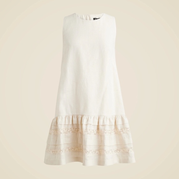 J. Crew Dresses & Skirts - NWT J.Crew Maxine linen ruffle-trim dress